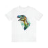 Stained Glass Velociraptor - Short Sleeve Tee White